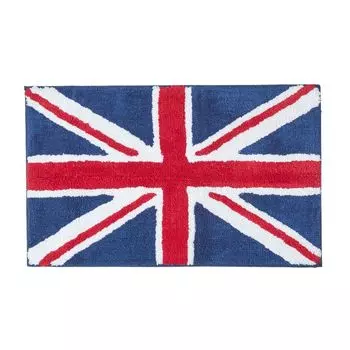 HOMESCAPES коврик для ванной Union Jack 100% хлопок, красный