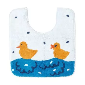 HOMESCAPES туалетный коврик утиный пруд, белый