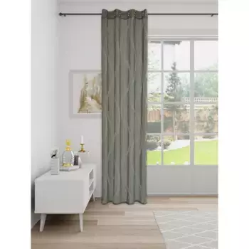 ХОМИНГ штора «Талас», (1 шт), штора Талас Homing, серый/белый