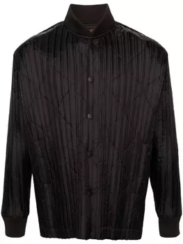 Homme Pliss Issey Miyake бомбер Padded Pleats, черный