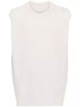 Homme Pliss Issey Miyake джемпер без рукавов, белый