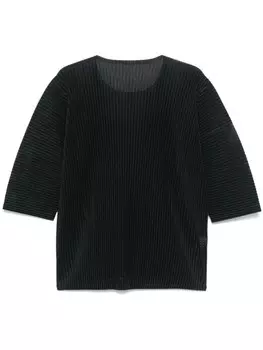 Homme Pliss Issey Miyake футболка с перфорацией, серый