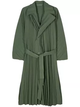 Homme Pliss Issey Miyake пальто Edge Light, зеленый