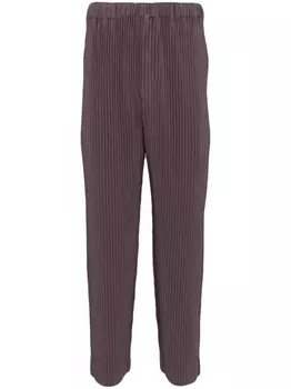 Homme Pliss Issey Miyake pleated straight-leg trousers, фиолетовый