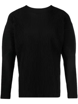Homme Pliss Issey Miyake плиссированная футболка, черный