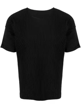 Homme Pliss Issey Miyake плиссированная футболка, черный