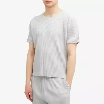 Homme Pliss Issey Miyake Плиссированная футболка, серый