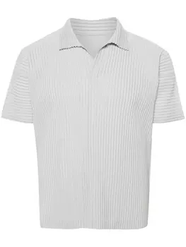 Homme Pliss Issey Miyake плиссированная рубашка поло Basic, серый