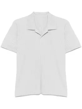Homme Pliss Issey Miyake плиссированная рубашка поло, серый