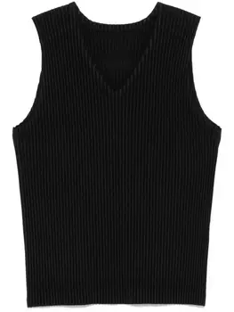 Homme Pliss Issey Miyake плиссированный топ, черный