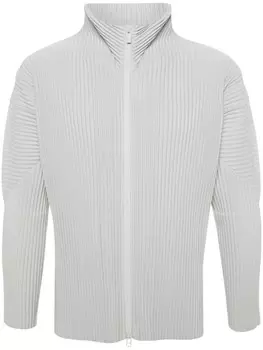 Homme Pliss Issey Miyake плиссированный жакет на молнии, серый