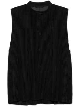 Homme Pliss Issey Miyake плиссированный жилет, черный