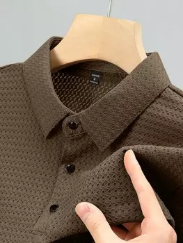 Homme, Рубашка-поло с коротким рукавом, дешевая цена, мужская, воротник, тип делового костюма. средние предприятия Manfinity, коричневый