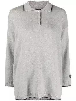 HommeGirls кашемировый джемпер с вышитым логотипом, серый