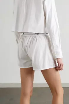 HOMMEGIRLS Шорты из хлопкового поплина, белый