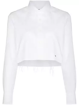 HommeGirls укороченная рубашка с длинными рукавами, белый