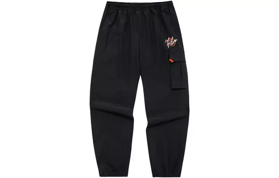 Hongxing Erke Мужские трикотажные спортивные штаны ERKE, Черный