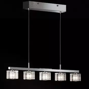 Honsel стеклянный подвесной светильник Banda 5xG4 галогенные 20Вт/230В хром 57см Fischer & Honsel Leuchten