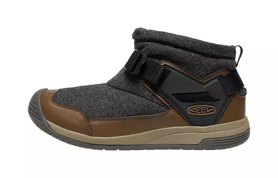 Hoodromeo Mini Кроссовки мужские среднего размера Magnet серые войлочные/темно-коричневые Keen