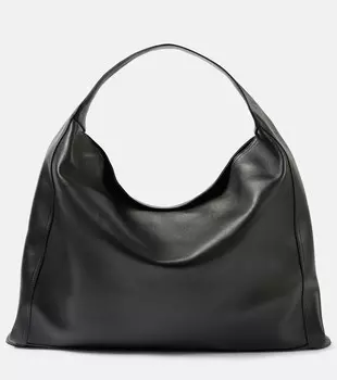 Hop Большая кожаная сумка-тоут Bottega Veneta, Black-M Brass