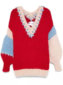 HOPE MACAULAY Aspen Платье-мини с пышной юбкой, красный