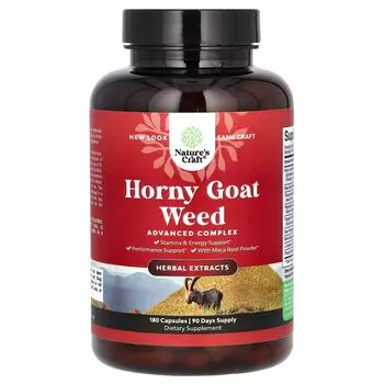 Horny Goat Weed, 180 капсул Nature'S Craft