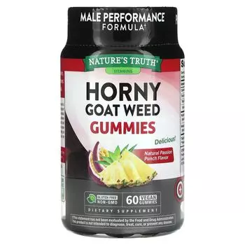 Horny Goat Weed, Passion Punch, 60 веганских жевательных конфет Nature'S Truth