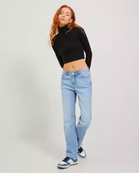 Хорошие женские джинсы прямого кроя Jack & Jones, синий