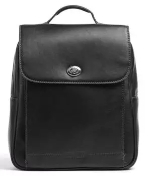 Хороший рюкзак 10 дюймов из мелкозернистой воловьей кожи. Leonhard Heyden, черный