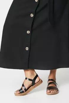 Хорошо для подошвы: комфортные сандалии на плоской подошве с несколькими ремешками Maimie Dorothy Perkins, черный