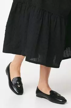 Хорошо для подошвы: лоферы с кисточками из разных материалов Lola Comfort Dorothy Perkins, черный