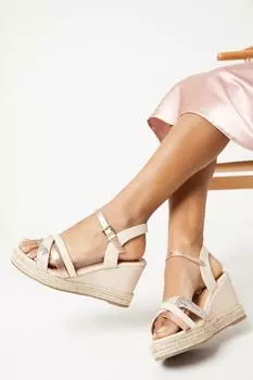 Хорошо для подошвы: очень широкая танкетка янтарного цвета Dorothy Perkins, розовый