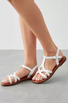 Хорошо для подошвы: сандалии на плоской подошве Megan Flexi Sole Dorothy Perkins, белый