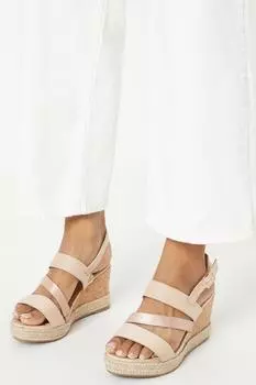 Хорошо для подошвы: широкие асимметричные туфли на танкетке Hannah Dorothy Perkins, розовый