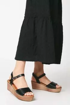 Хорошо для подошвы: туфли Hope Comfort на низкой танкетке Dorothy Perkins, черный