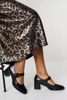 Хорошо для подошвы: туфли-лодочки Camille Buckle Mary Jane Dorothy Perkins, черный