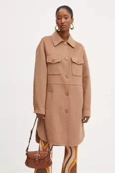 ХОРСТИ шерстяное пальто Silvian Heach, бежевый