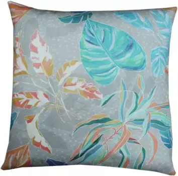 HOSSNER - HOMECOLLECTION Чехол на подушку "Таити", (1 шт.) 40х40 см, серый/оранжевый/бирюзовый