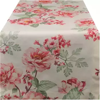 HOSSNER - HOMECOLLECTION дорожка для стола, (1 шт.), весеннее украшение, лето 40х100 см, цвет ecru/rot/rosa/grn