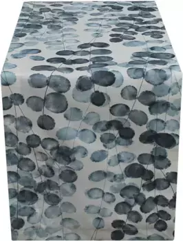 HOSSNER - HOMECOLLECTION дорожка для стола "Clair", (1 шт.), весеннее украшение, весна, цифровая печать 40х100 см, кремовый/синий/бирюзовый