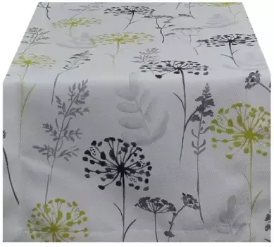 HOSSNER - HOMECOLLECTION дорожка для стола "Flair", (1 шт.) 50х150 см, белый/горчичный/коричневый/черный