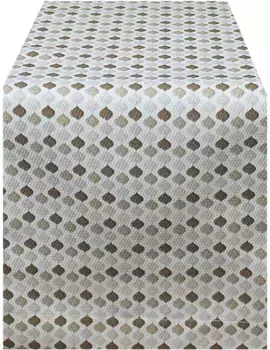 HOSSNER - HOMECOLLECTION дорожка для стола "Horizons", (1 шт.) 40х100 см, белый/светло-коричневый/темно-коричневый