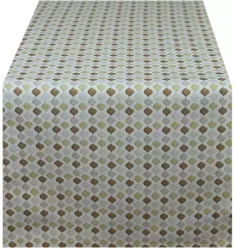 HOSSNER - HOMECOLLECTION дорожка для стола "Horizons", (1 шт.) 40х100 см, белый/охра/коричневый