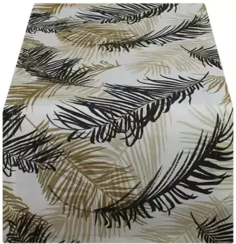 HOSSNER - HOMECOLLECTION дорожка для стола "Ираклион", (1 шт.) 50х150 см, белый/коричневый/бежевый