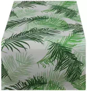 HOSSNER - HOMECOLLECTION дорожка для стола "Ираклион", (1 шт.) 40х100 см, белый/светло-зеленый/зеленый
