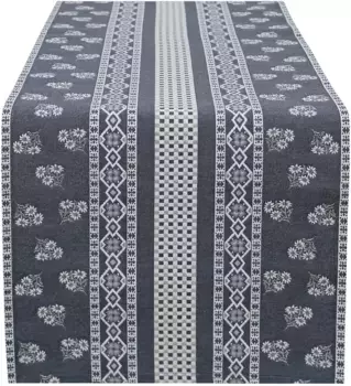 HOSSNER - HOMECOLLECTION дорожка для стола "Найджел", (1 шт.) 36х140 см, серый