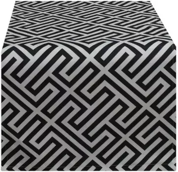 HOSSNER - HOMECOLLECTION дорожка для стола "Осака", (1 шт.) 50х150 см, белый/антрацит