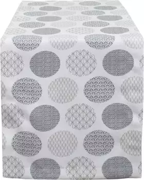 HOSSNER - HOMECOLLECTION дорожка для стола "Rotolo", (1 шт.) 50х150 см, белый/черный/серый/бежевый