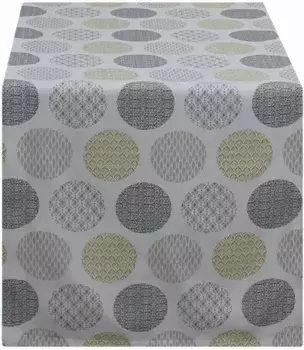HOSSNER - HOMECOLLECTION дорожка для стола "Rotolo", (1 шт.) 50х150 см, белый/карри/серый