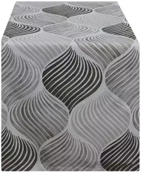 HOSSNER - HOMECOLLECTION дорожка для стола "Сальвадор", (1 шт.) 40х100 см, белый/светло-коричневый/темно-коричневый